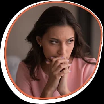 Woman struggling with anxiety