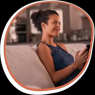 Woman smiling through difficult times