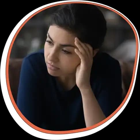 Woman depressed going through difficult times