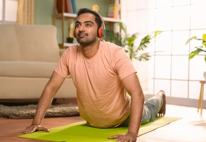 Person Doing Yoga